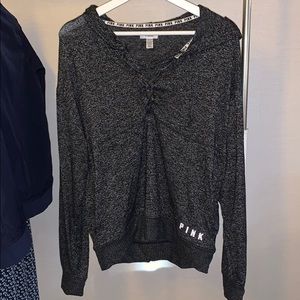 Dark Grey Victoria’s Secret Pink sweater XS 💜